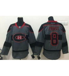 Montreal Canadiens #8 Brandon Prust Charcoal Cross Check Fashion Stitched NHL Jersey