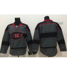Montreal Canadiens Blank Charcoal Cross Check Fashion Stitched NHL Jersey