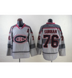 NHL Montreal Canadiens #76 PK Subban Charcoal Cross Check Jerseys