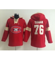 NHL montreal canadiens #76 subban red jersey[pullover hooded sweatshirt]