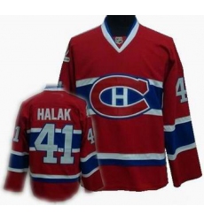 hockey Montreal Canadiens #41 Jaroslav Halak Stitched Replithentic Red Jersey