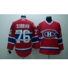 Youth Montreal Canadiens #76 P.K. Subban red Jerseys