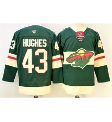 Men Minnesota Wild 43 Hunter Haight Green 2024 25 Home Stitched Hockey Jersey