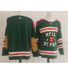 Men Minnesota Wild Blank Green 2022 Winter Classic Adidas Stitched NHL Jersey