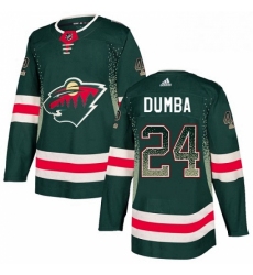 Mens Adidas Minnesota Wild 24 Matt Dumba Authentic Green Drift Fashion NHL Jersey 