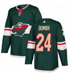 Mens Adidas Minnesota Wild 24 Matt Dumba Premier Green Home NHL Jersey 
