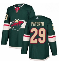 Mens Adidas Minnesota Wild 29 Greg Pateryn Premier Green Home NHL Jersey 