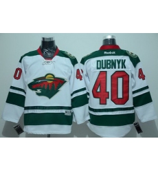 Minnesota Wild  #40 Devan Dubnyk White Stitched NHL Jersey