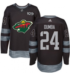 Wild #24 Matt Dumba Black 1917 2017 100th Anniversary Stitched NHL Jersey