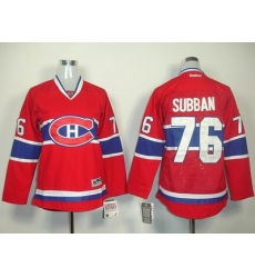 Women Montreal Canadiens #76 P.K. Subban red Jerseys