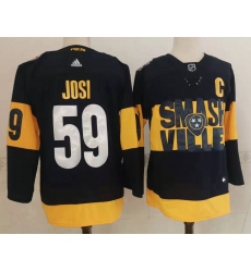 Men Nashville Predators 59 Roman Josi Black 2022 Stadium Series adidas Stitched NHL Jersey