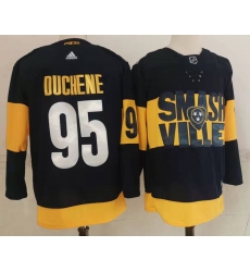 Men Nashville Predators 95 Matt Duchene Black 2022 Stadium Series adidas Stitched NHL Jersey
