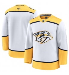 Men Nashville Predators Blank White 2024 25 Away Stitched Hockey Jersey