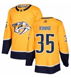 Mens Adidas Nashville Predators 35 Pekka Rinne Authentic Gold Home NHL Jersey 