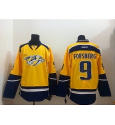 NHL nashville predators #9 forsberg blue-yellow Jerseys
