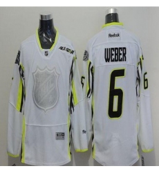 Nashville Predators #6 Shea Weber White 2015 All Star Stitched NHL Jersey