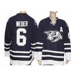 Nashville Predators #6 Weber Black hockey jerseys