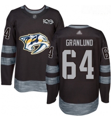 Predators #64 Mikael Granlund Black 1917 2017 100th Anniversary Stitched Hockey Jersey