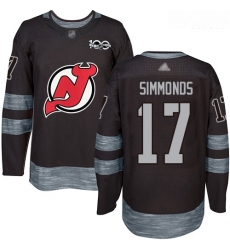 Devils #17 Wayne Simmonds Black 1917 2017 100th Anniversary Stitched Hockey Jersey