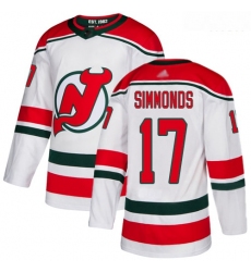 Devils #17 Wayne Simmonds White Alternate Authentic Stitched Hockey Jersey