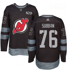 Devils #76 P  K  Subban Black 1917 2017 100th Anniversary Stitched Hockey Jersey