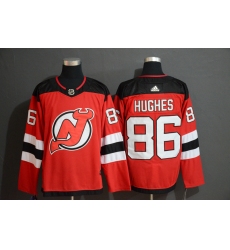 Devils 86 Jack Hughes Red Adidas Jersey 2