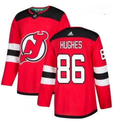 Devils 86 Jack Hughes Red Adidas Jersey