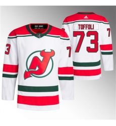 Men New Jersey Devils 73 Tyler Toffoli White Stitched Jersey