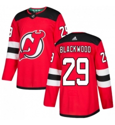 Men New Jersey Devils Mackenzie Blackwood Red Home Adidas Jersey