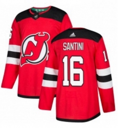 Mens Adidas New Jersey Devils 16 Steve Santini Authentic Red Home NHL Jersey 