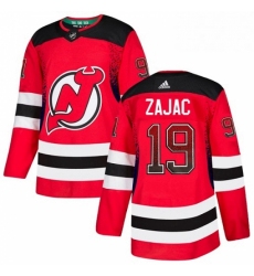Mens Adidas New Jersey Devils 19 Travis Zajac Authentic Red Drift Fashion NHL Jersey 
