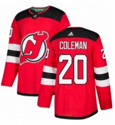 Mens Adidas New Jersey Devils 20 Blake Coleman Premier Red Home NHL Jersey 