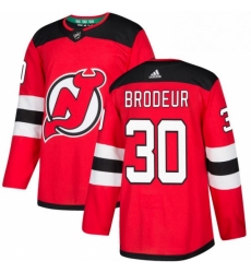 Mens Adidas New Jersey Devils 30 Martin Brodeur Authentic Red Home NHL Jersey 