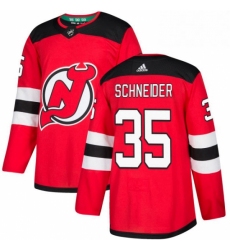 Mens Adidas New Jersey Devils 35 Cory Schneider Authentic Red Home NHL Jersey 
