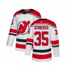 Mens Adidas New Jersey Devils 35 Cory Schneider Authentic White Alternate NHL Jersey 