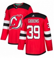 Mens Adidas New Jersey Devils 39 Brian Gibbons Premier Red Home NHL Jersey 