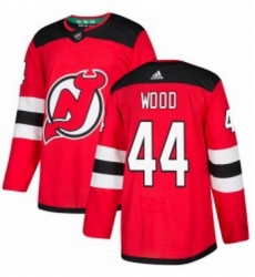 Mens Adidas New Jersey Devils 44 Miles Wood Premier Red Home NHL Jersey 