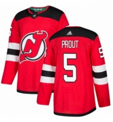 Mens Adidas New Jersey Devils 5 Dalton Prout Authentic Red Home NHL Jersey 