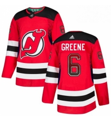 Mens Adidas New Jersey Devils 6 Andy Greene Authentic Red Drift Fashion NHL Jersey 