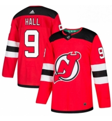 Mens Adidas New Jersey Devils 9 Taylor Hall Premier Red Home NHL Jersey 