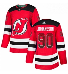 Mens Adidas New Jersey Devils 90 Marcus Johansson Authentic Red Drift Fashion NHL Jersey 