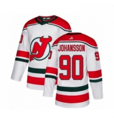 Mens Adidas New Jersey Devils 90 Marcus Johansson Authentic White Alternate NHL Jersey 