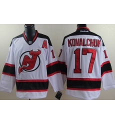 New Jersey Devils 17 IIlya Kovalchuk White NHL Jerseys