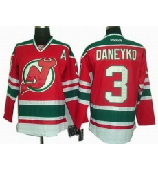 New Jersey Devils #3 Ken Daneyko Red Green 3rd jerseys A Patch