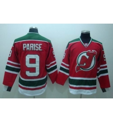 New Jersey Devils #9 Parise Red GREEN 3RD Hockey Jersey