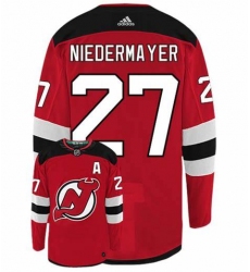Scott Niedermayer New Jersey Devils Adidas Authentic Red NHL Vintage Hockey Jersey