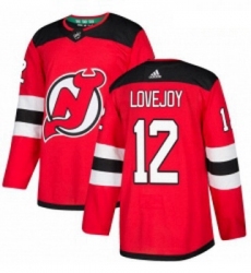 Youth Adidas New Jersey Devils 12 Ben Lovejoy Authentic Red Home NHL Jersey 