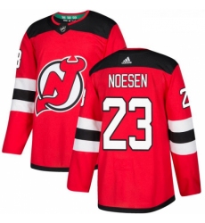 Youth Adidas New Jersey Devils 23 Stefan Noesen Authentic Red Home NHL Jersey 