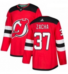 Youth Adidas New Jersey Devils 37 Pavel Zacha Authentic Red Home NHL Jersey 