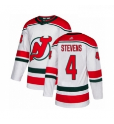 Youth Adidas New Jersey Devils 4 Scott Stevens Authentic White Alternate NHL Jersey 